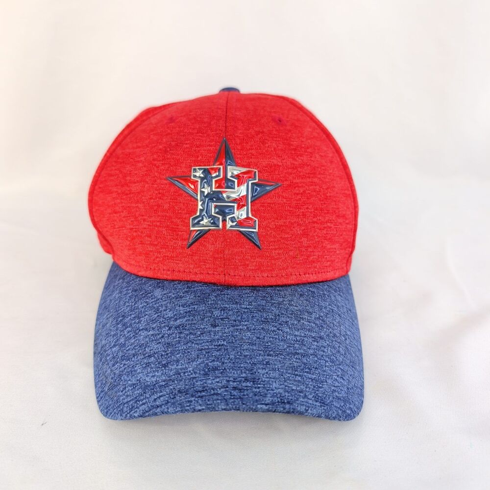 Houston Astros New Era 39THIRTY Hat Mens L-XL July 4th Stars Stripes MLB Cap